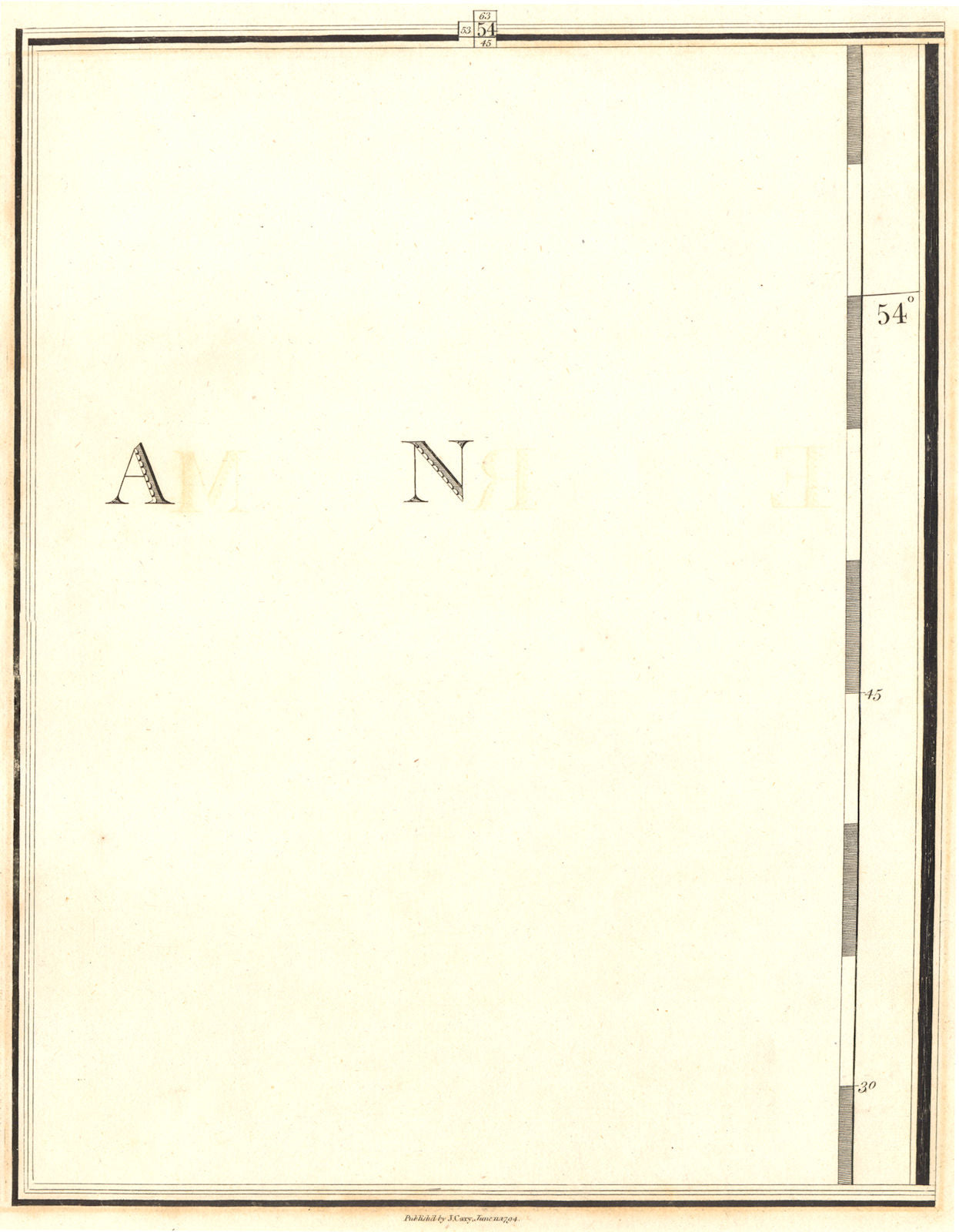 NORTH SEA. German Ocean. Section 55. CARY 1794 old antique map plan chart